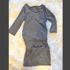 Striped maternity dress